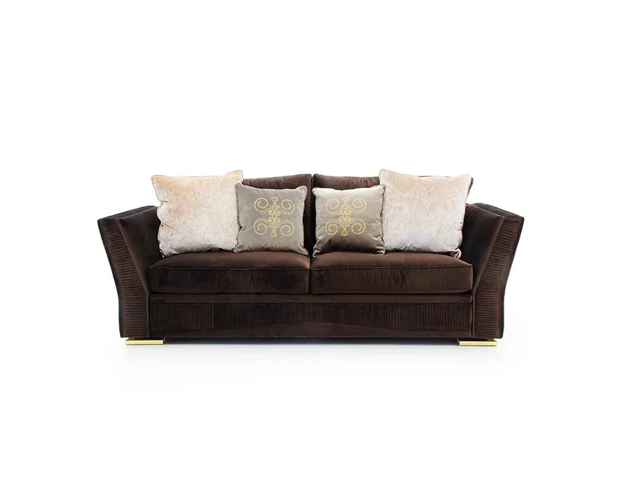 obrazek 1 Brązowa elegancka sofa w stylu nowoczesnym - Sevensedie