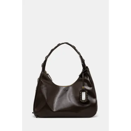 Zdjęcie GANNI torba Hobo XXL Crinkle Oleatex kolor brązowy A6846