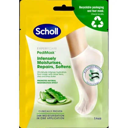 Zdjęcie Scholl Expert Care PediMask, Nawilżająca maska do stóp z aloesem, 1 Para