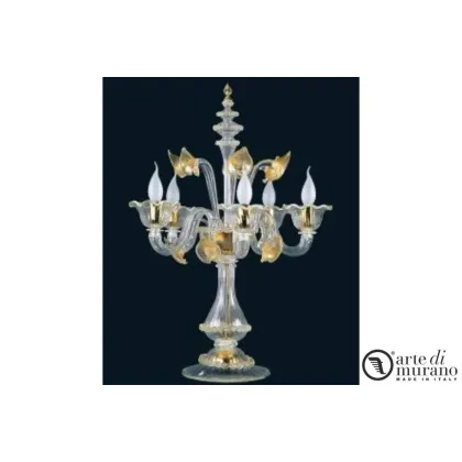 Zdjęcie Designerska lampa na 5 światełek ze szkła Murano