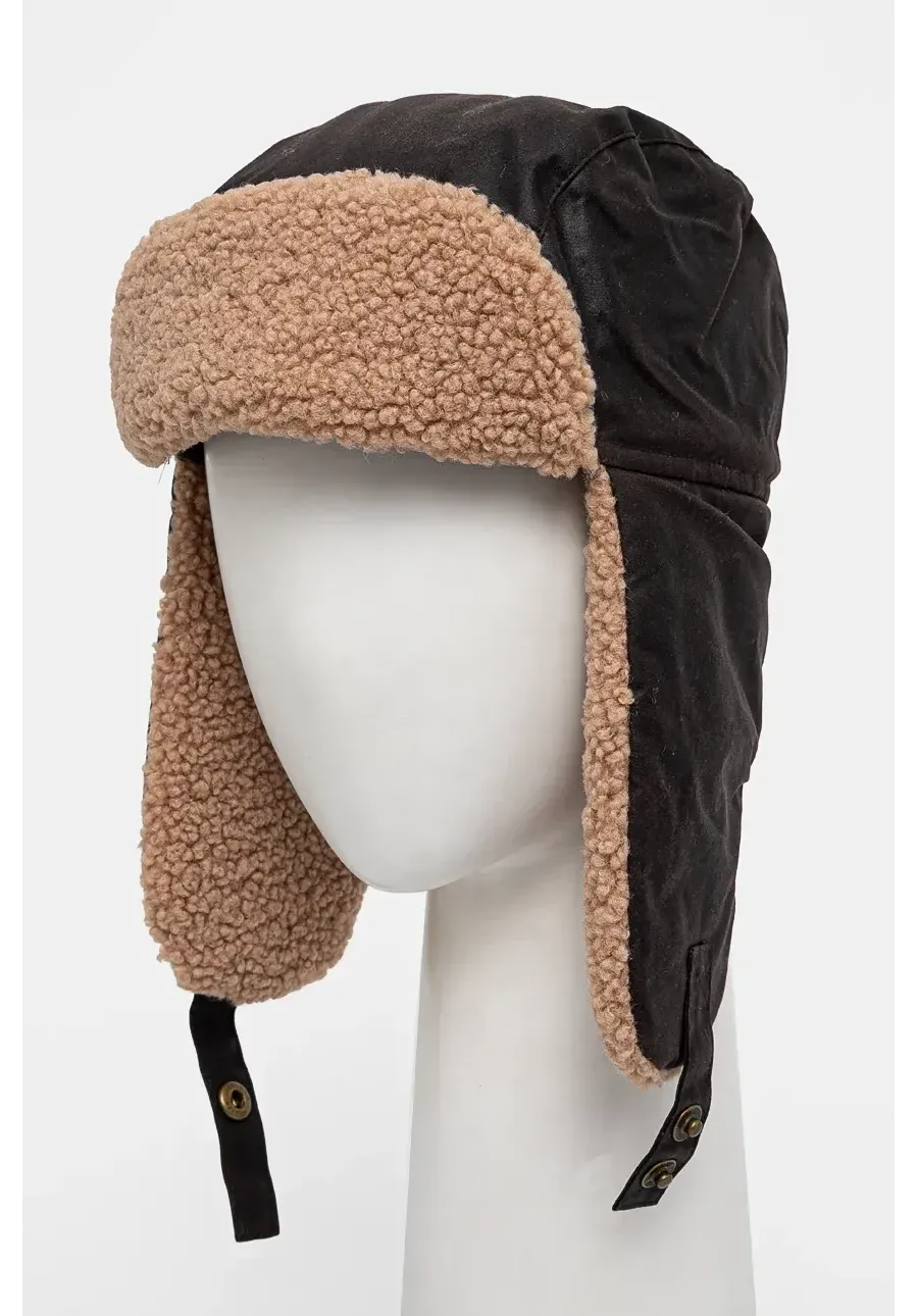 obrazek 1 Barbour czapka bawełniana kolor brązowy bawełniana MHA0710