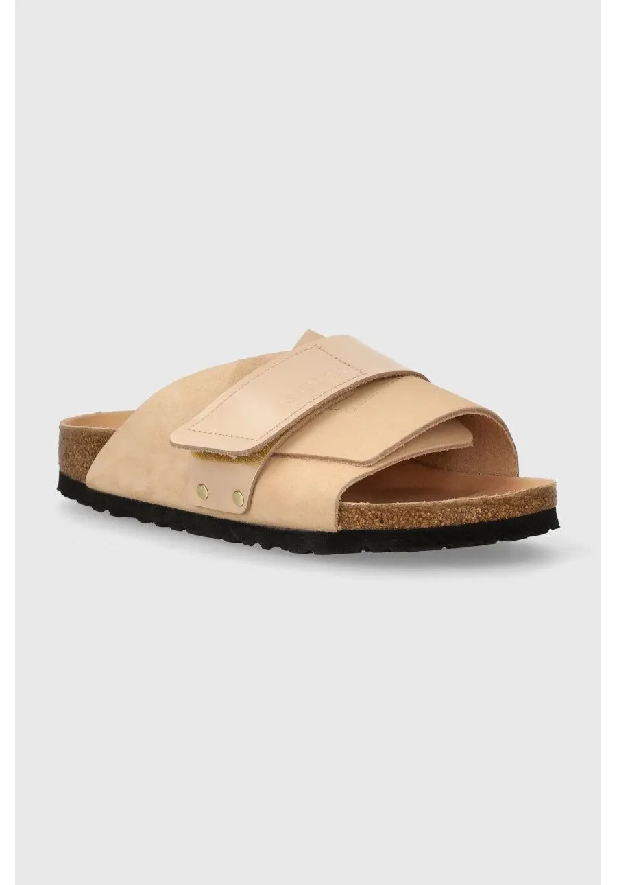 obrazek 1 Birkenstock klapki nubukowe Kyoto kolor beżowy 1026560