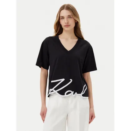 Zdjęcie KARL LAGERFELD T-Shirt A2W17112 Czarny Regular Fit