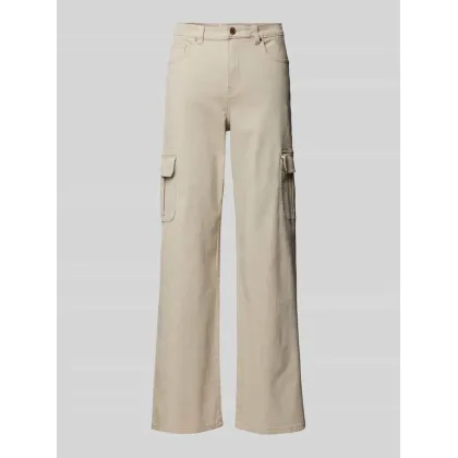 Zdjęcie Spodnie cargo z szerokimi, bardzo długimi nogawkami i wysokim stanem model ‘TESSA’