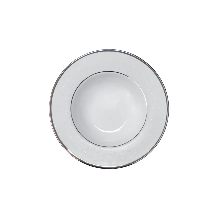 obrazek 1 Luksusowy porcelanowy talerz do zupy z kolekcji Ethereal White - Porcel