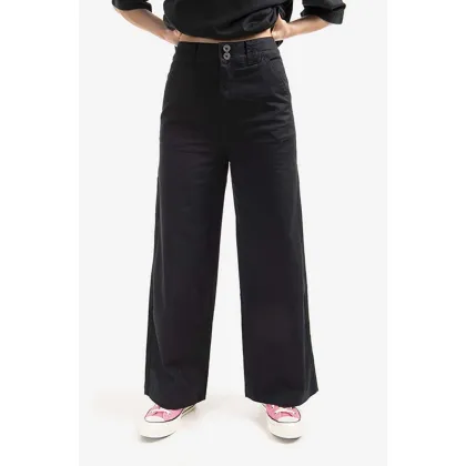 Zdjęcie Converse spodnie Wide Leg Carpenter damskie kolor czarny szerokie high waist 10022968.A03-BLACK