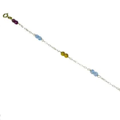 Zdjęcie Lekka bransoletka z kolorowych kulek 14 cm
