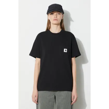 Zdjęcie Carhartt WIP t-shirt bawełniany S/S Pocket T-Shirt damski kolor czarny I032215.89XX