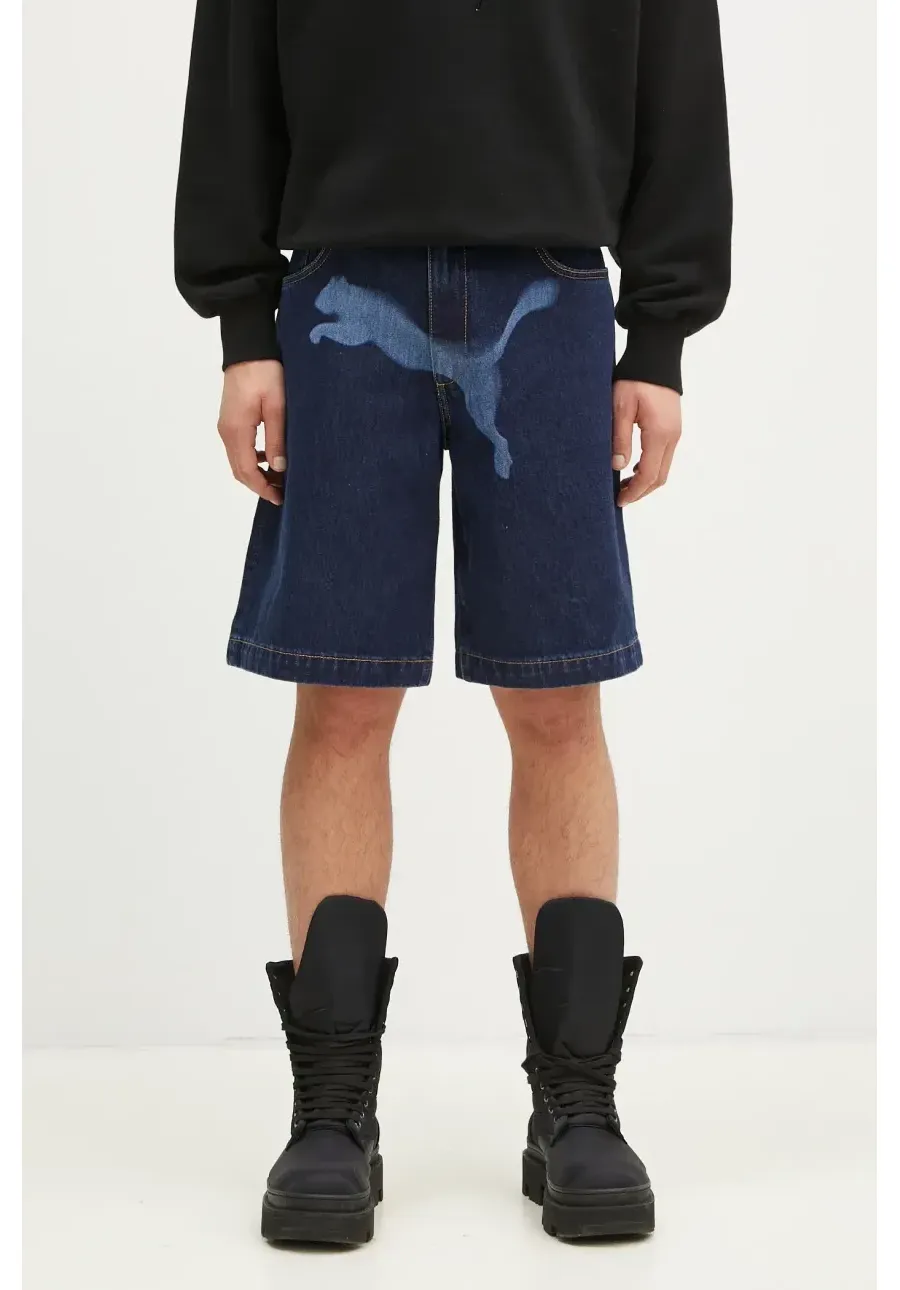 obrazek 1 Puma szorty jeansowe bawełniane PUMA X A$AP ROCKY kolor granatowy 631066