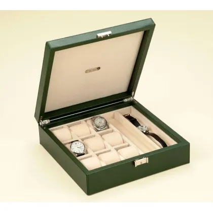 Zdjęcie Wyjątkowe akcesorium na zegarek - zielone etui na 11 czasomierzy