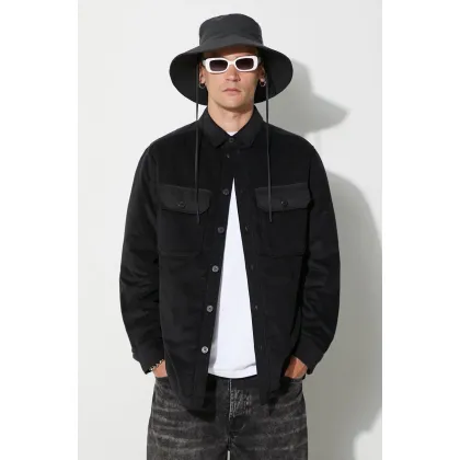 Zdjęcie Neil Barett kurtka LOOSE BICOLOR FLAP POCKET PADDED męska kolor czarny przejściowa PBCS024C.V042C.0101