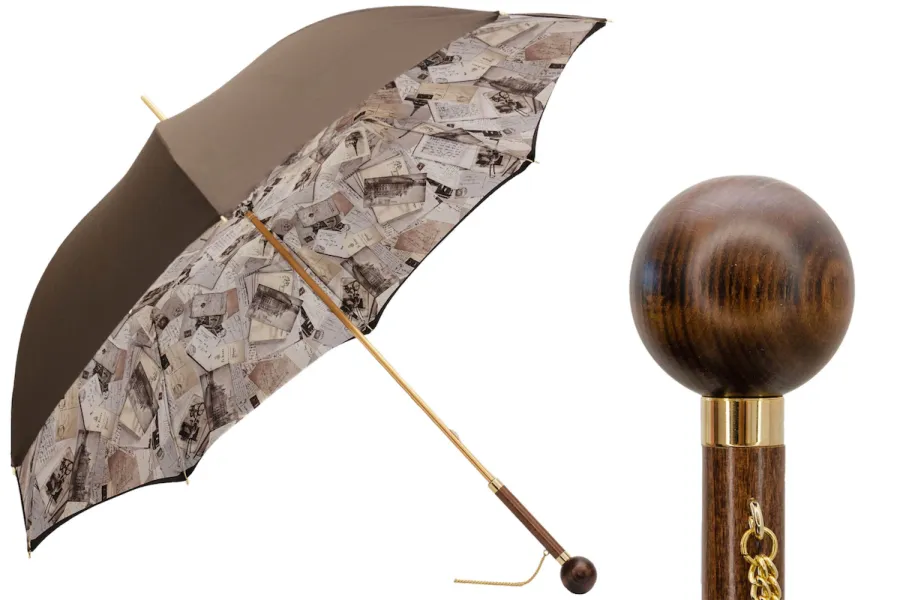 obrazek 1 Elegancki parasol damski w kolorach brązu – Pasotti