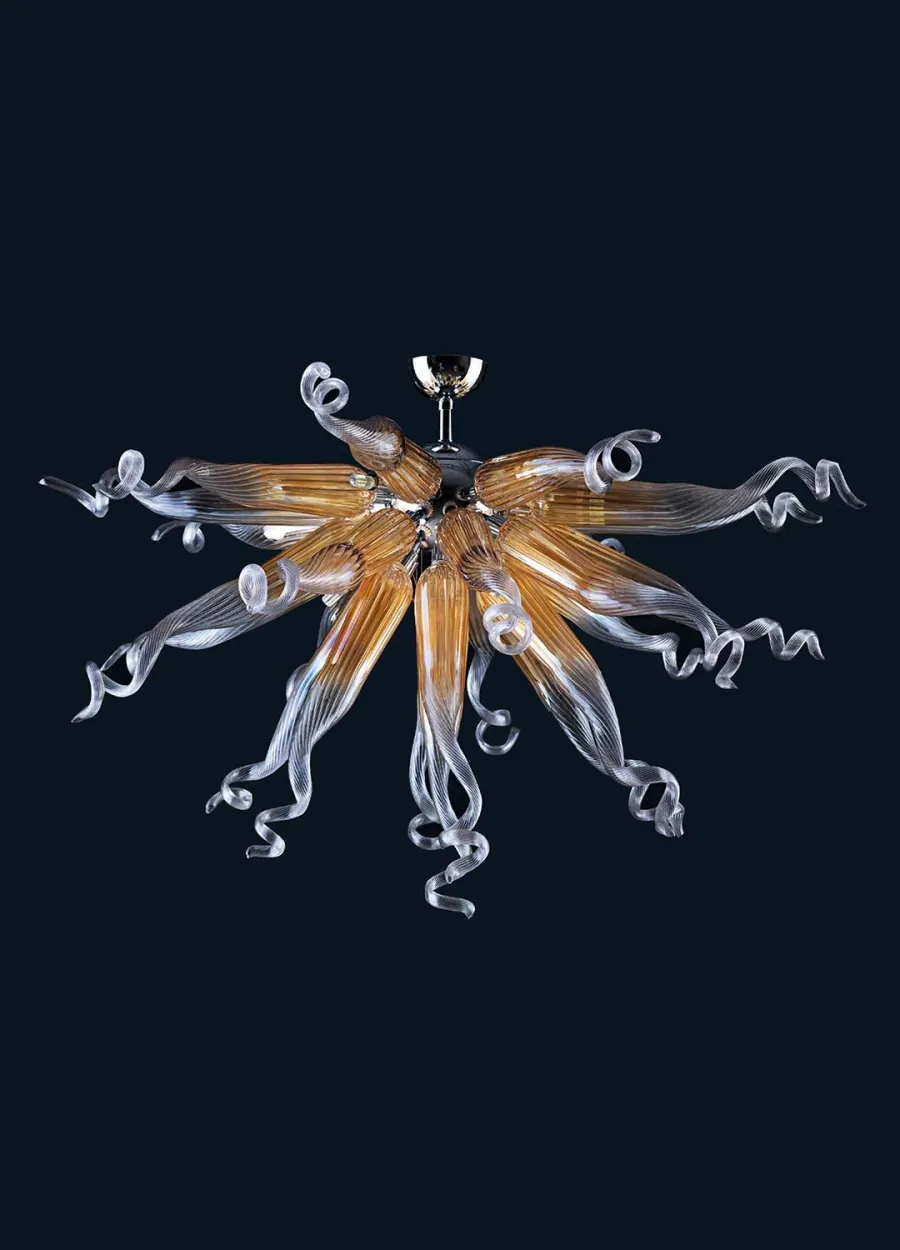 obrazek 1 Prestiżowa lampa sufitowa w kształcie meduzy na 8 żarówek - szkło Murano