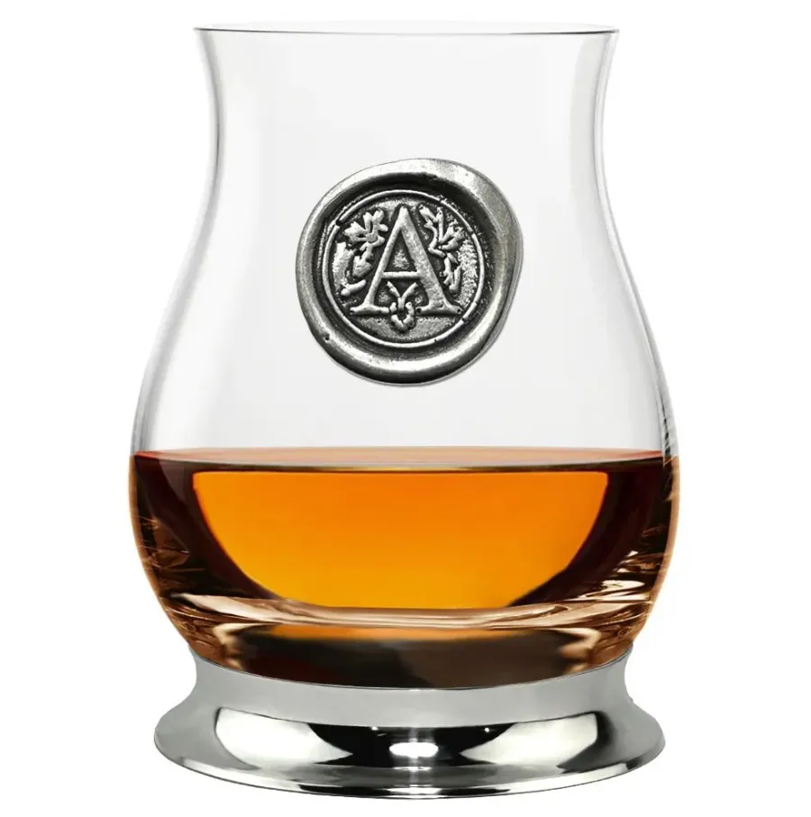 obrazek 1 Szklanka do whisky z dowolną literą alfabetu na prezent
