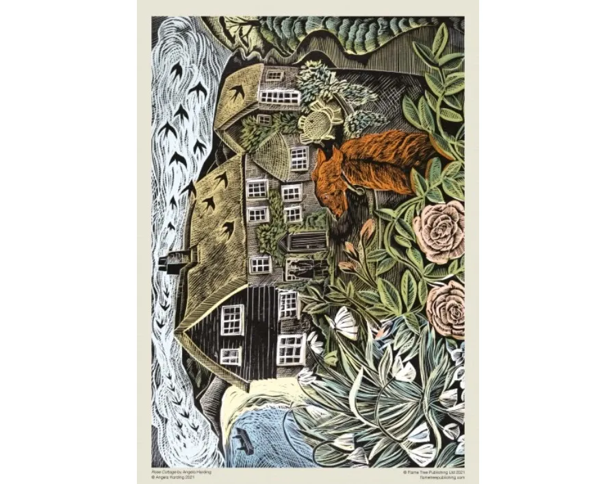 obrazek 3 Puzzle dla dorosłych Angela Harding: Różany domek - Flame Tree Publishing