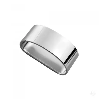 Picture Silver napkin ring with a modern design - Zaramella Argenti