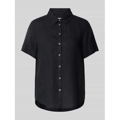 Zdjęcie Bluzka lniana z wykładanym kołnierzem