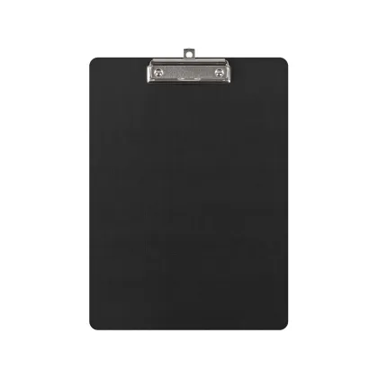 Zdjęcie Podkładka z klipem A4 23х31 cm wykonana z czarnej skóry