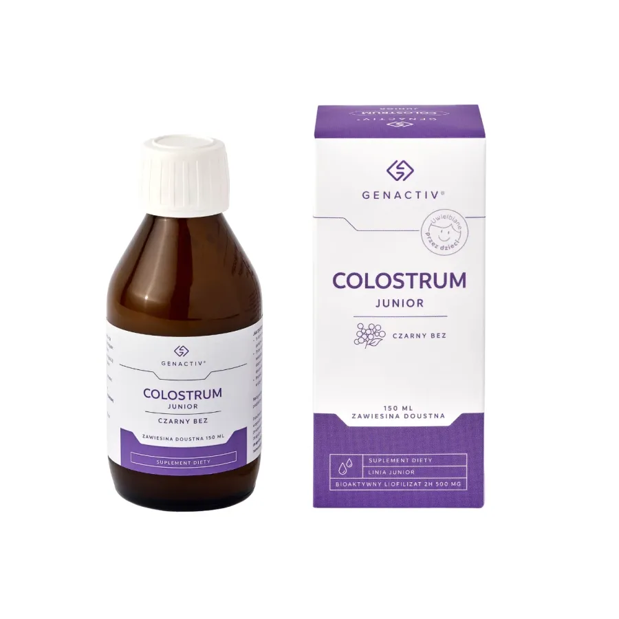 obrazek 1 Genactiv Colostrum Junior Czarny Bez, Zawiesina