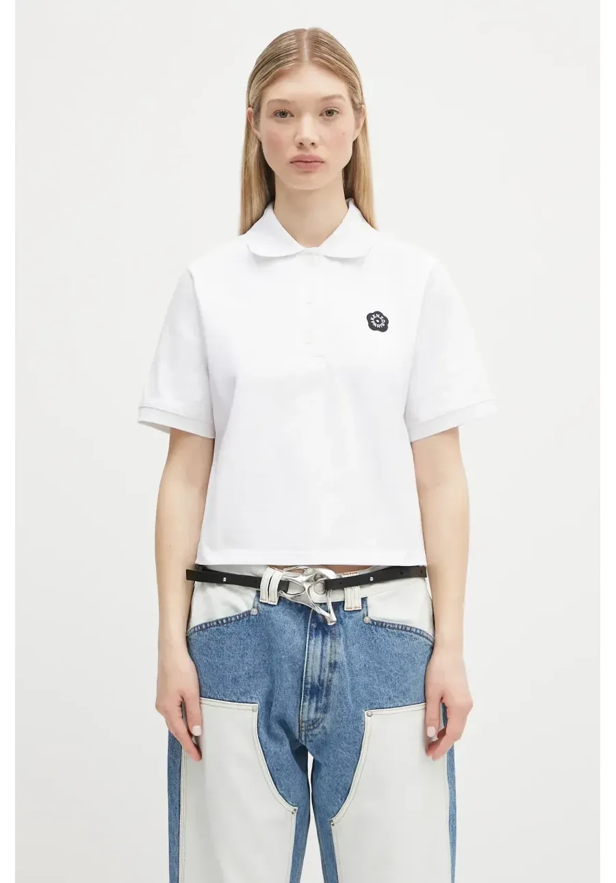 obrazek 1 Kenzo polo bawełniane Boke Flower 2.0 damski kolor biały FF52TS1604SB.01