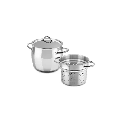 Zdjęcie Włoski luksusowy garnek do makaronu ze stali nierdzewnej