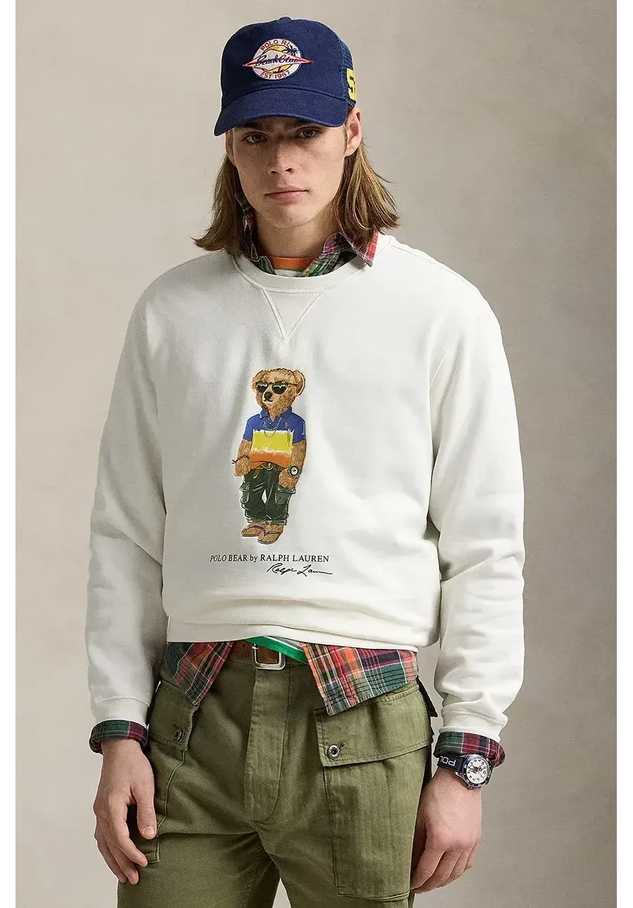 obrazek 1 Polo Ralph Lauren bluza bawełniana męska kolor biały z nadrukiem 710973146