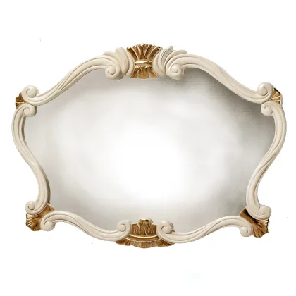 Zdjęcie Stylowe lakierowane lustro Strasburgo z wykończeniem Gold leaf – 3SC