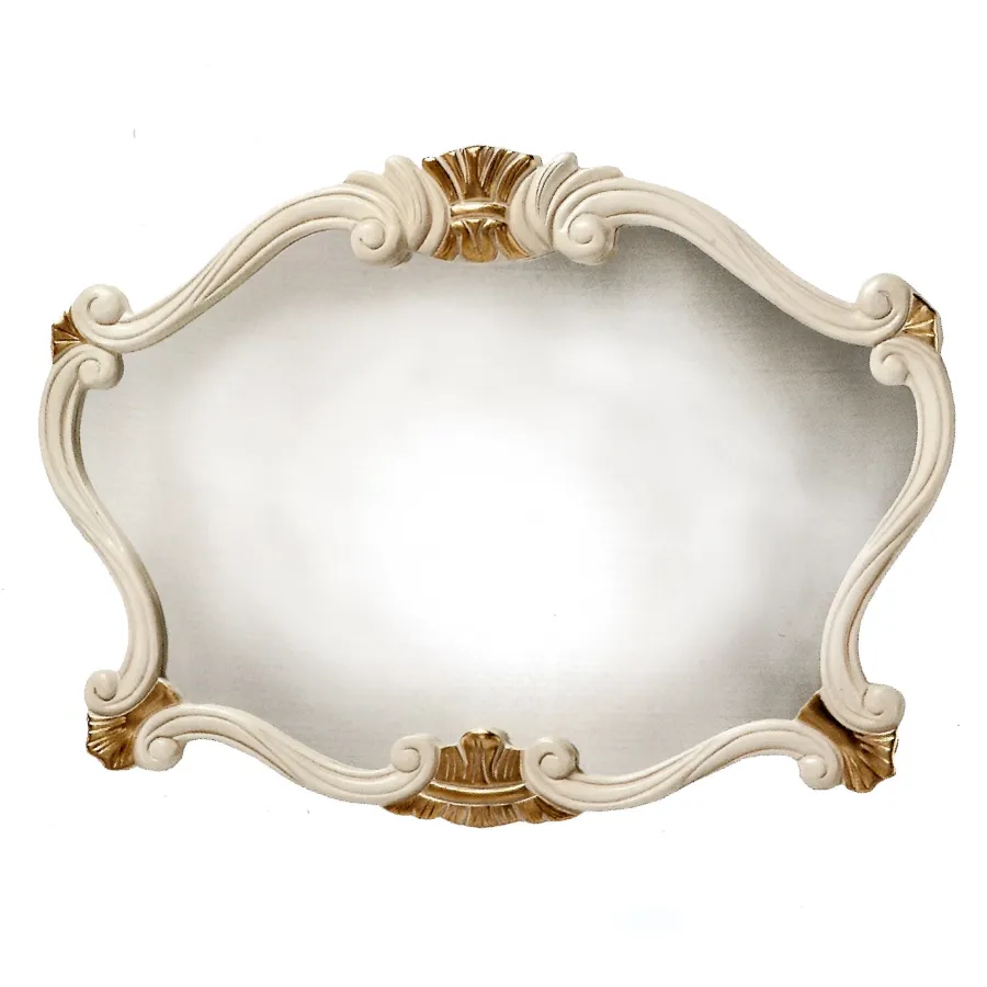 obrazek 1 Stylowe lakierowane lustro Strasburgo z wykończeniem Gold leaf – 3SC