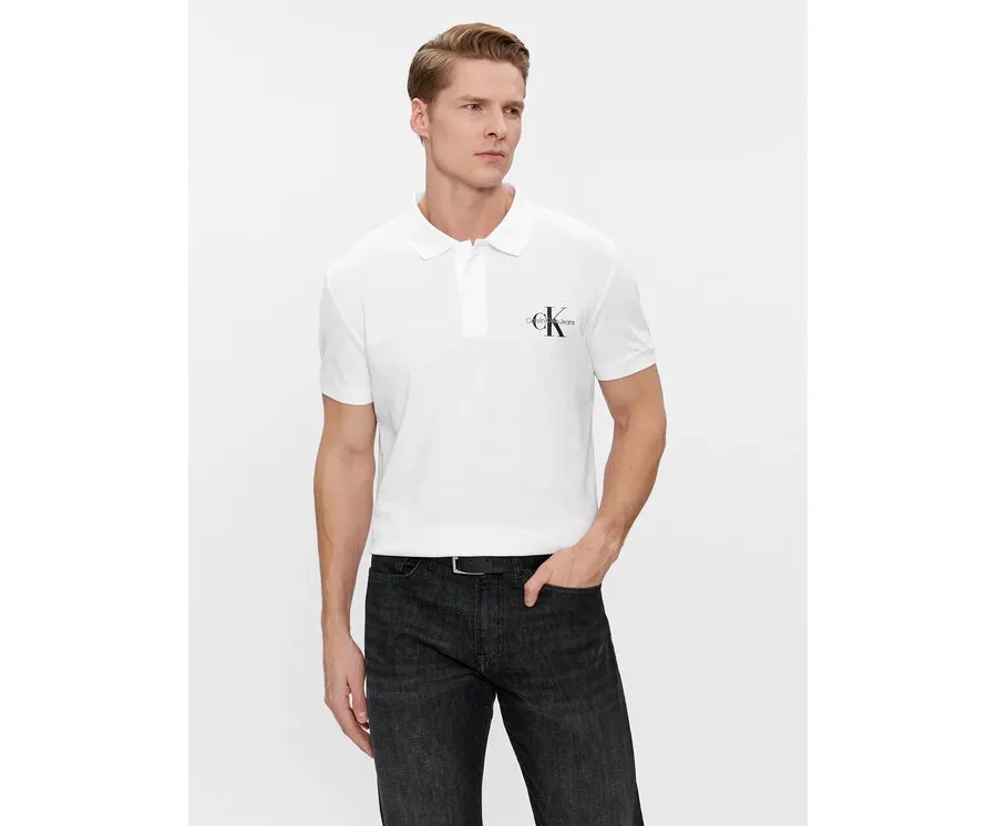 obrazek 1 Calvin Klein Jeans Polo J30J323395 Biały Regular Fit