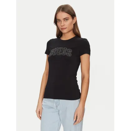Zdjęcie Guess T-Shirt W5GI04 J1314 Czarny Slim Fit