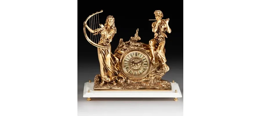 picture 1 Unique clock with musicians made of bronze