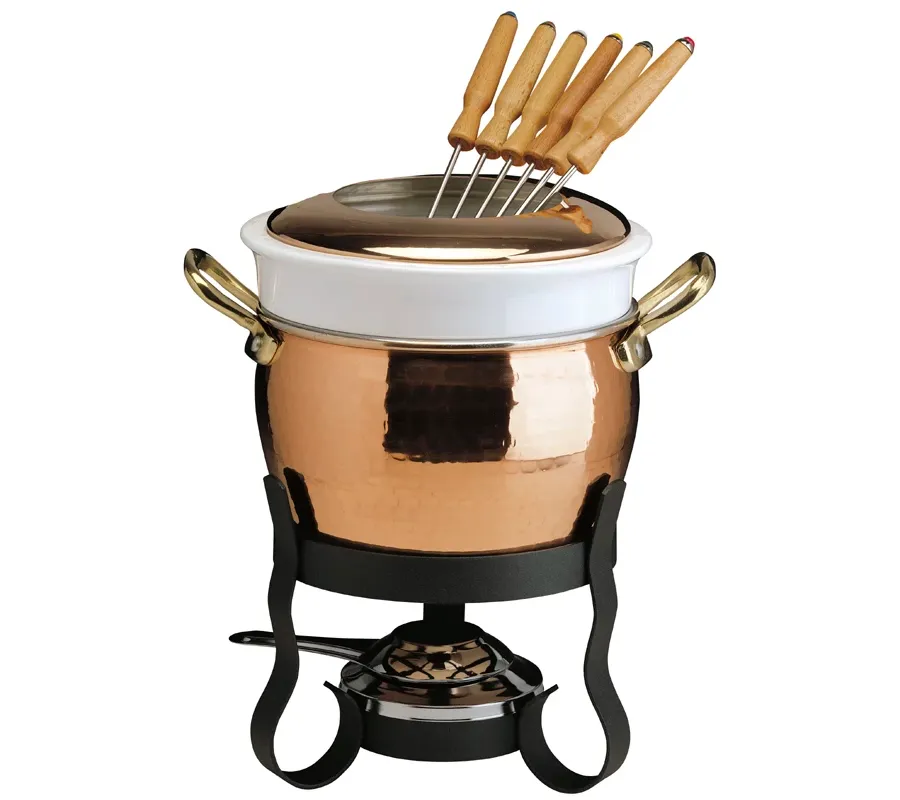 picture 1 Exclusive copper fondue set with forks