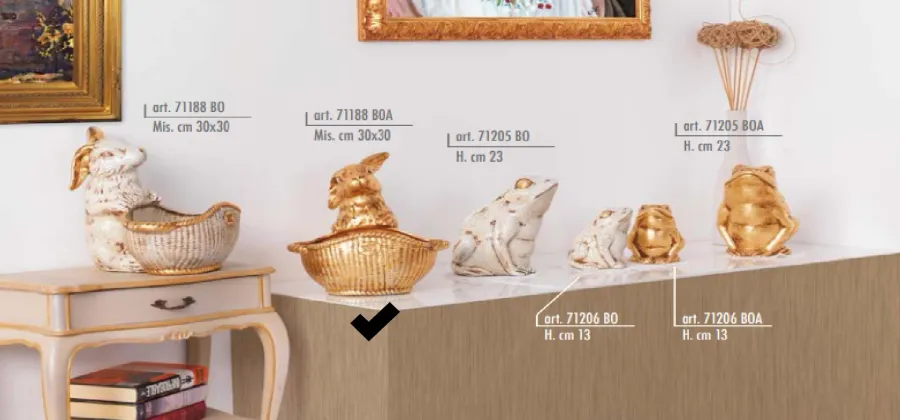 obrazek 1 Złoty królik z koszem 30cm - Valle d'oro Patchi