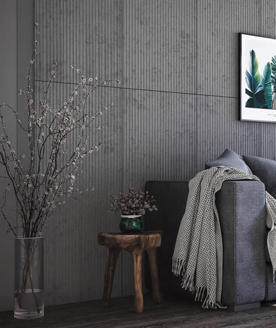 obrazek 1 135x60 cm VT - PB37 (S50 jasny szary - mysi) LAMEL - Panel dekor 3D beton architektoniczny