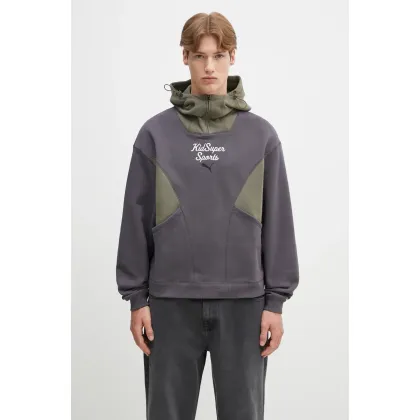 Zdjęcie Puma bluza bawełniana PUMA x KIDSUPER Pants męska kolor szary z kapturem gładka 630932