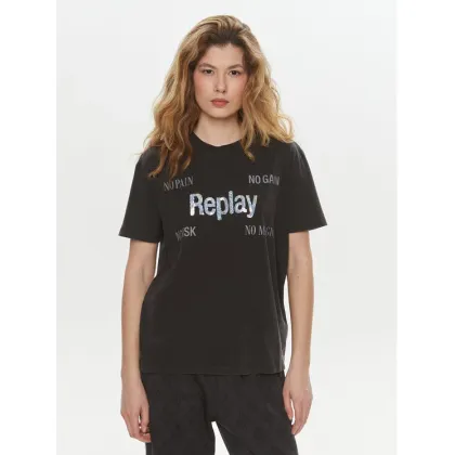 Zdjęcie Replay T-Shirt W3072A.000.22658M Czarny Regular Fit REPLAY