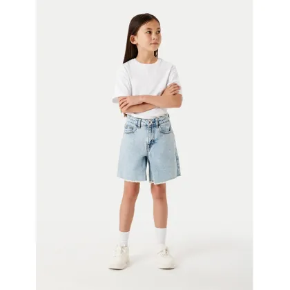 Zdjęcie NAME IT Szorty jeansowe Bella 13240207 Niebieski Wide Leg
