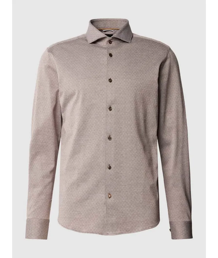 obrazek 1 Koszula biznesowa o kroju slim fit ze wzorem na całej powierzchni model ‘Hal’