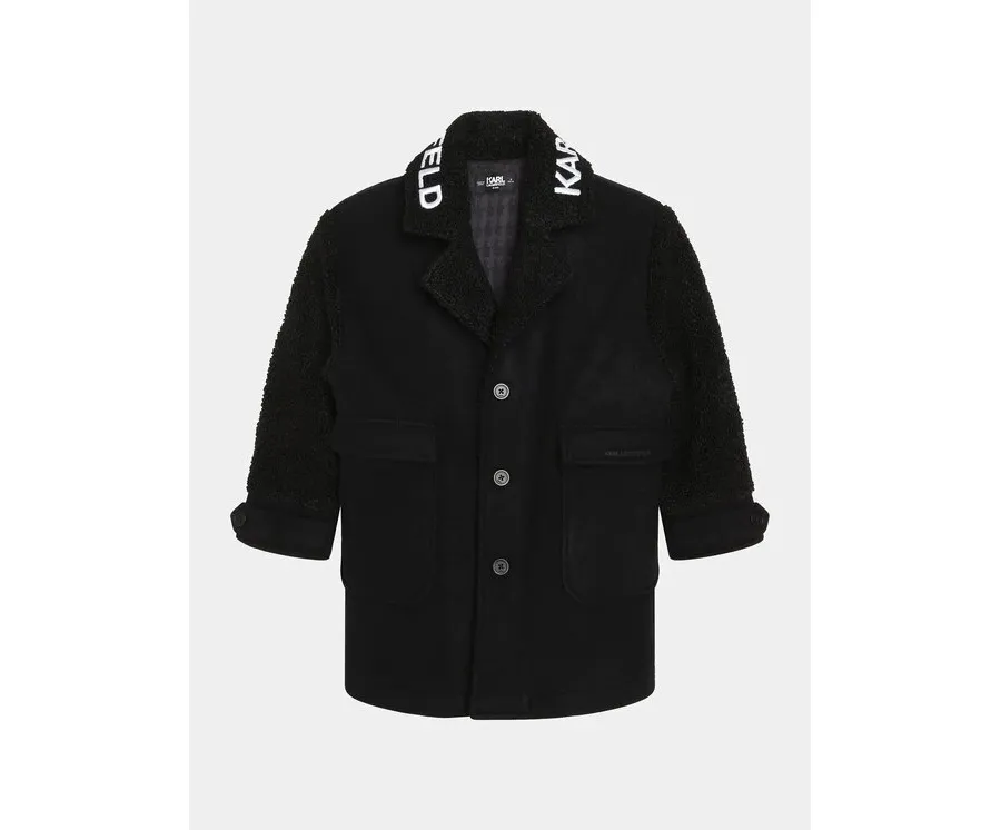 obrazek 1 Karl Lagerfeld Kids Płaszcz Z16169 S Czarny Regular Fit