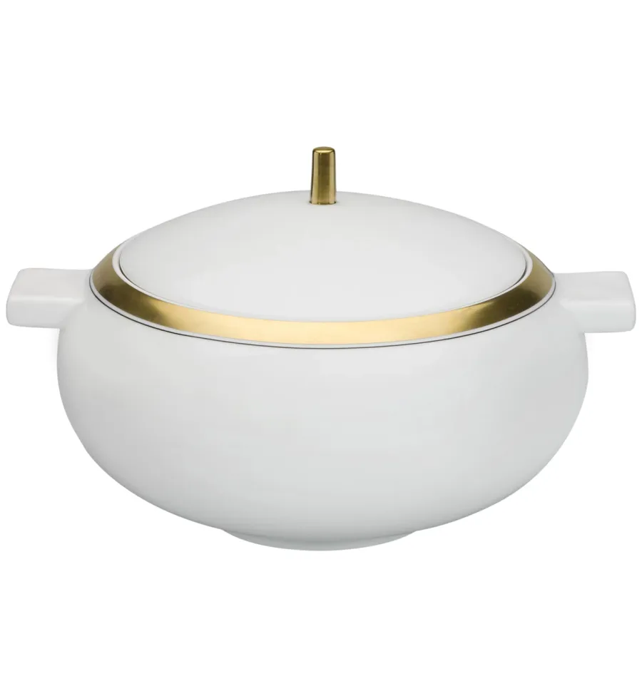picture 1 Porcelain Domo Gold soup tureen with golden detail - Vista Alegre