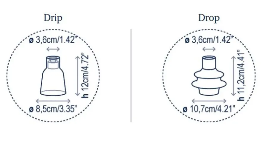 obrazek 3 Mała lampa ścienna Drip lub Drop do domu