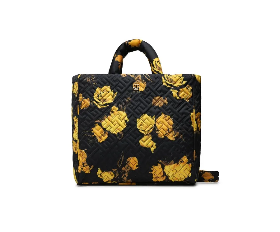 obrazek 1 Tommy Hilfiger Torebka Flow Tote Floral AW0AW14380 Czarny