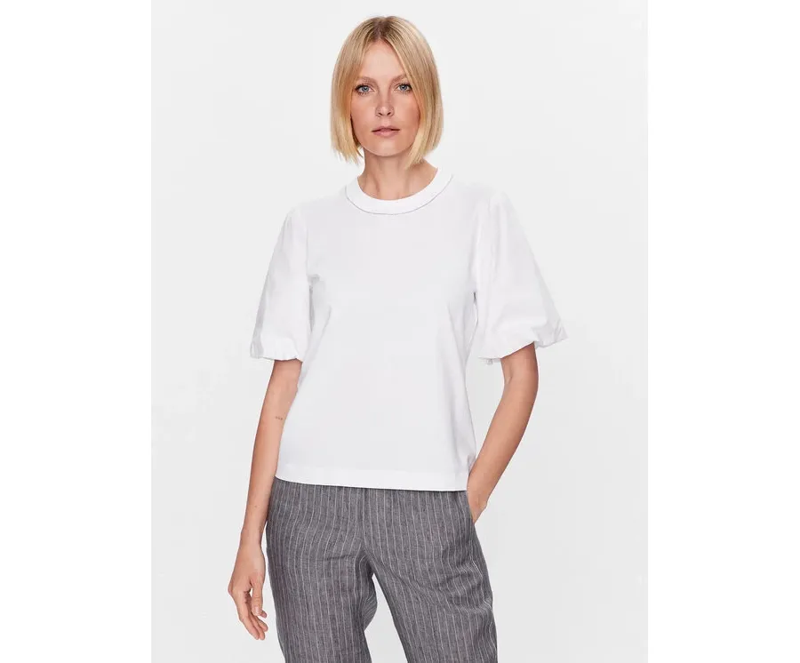 obrazek 1 Peserico T-Shirt S06654J0 Biały Regular Fit