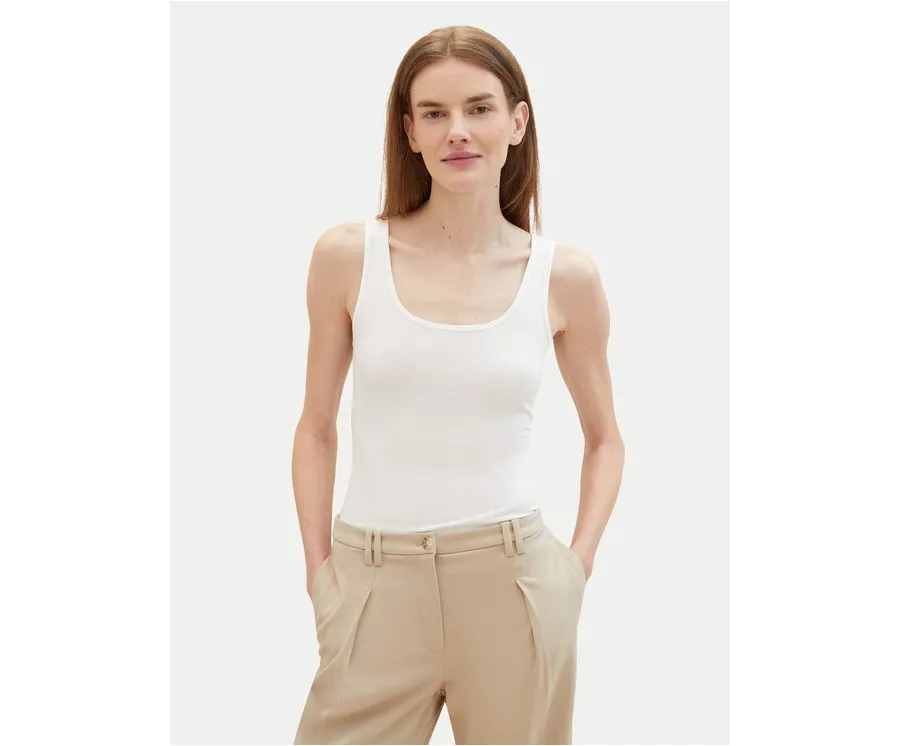 obrazek 1 Tom Tailor Top 1040552 Biały Regular Fit