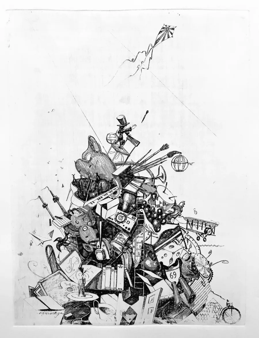 obrazek 1 Selfie - autorska grafika Dariusza Ślusarskiego