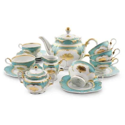 Zdjęcie 15-elementowy porcelanowy komplet do herbaty z kolekcji Roses under the stars – Rudolf Kampf