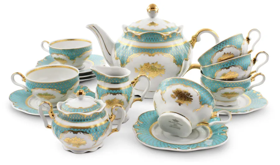 obrazek 1 15-elementowy porcelanowy komplet do herbaty z kolekcji Roses under the stars – Rudolf Kampf