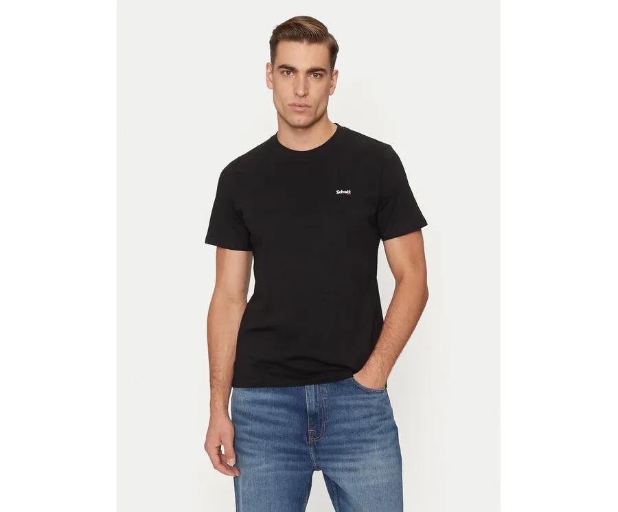 obrazek 1 SCHOTT N.Y.C. T-Shirt TSCLAWS1 Czarny Regular Fit