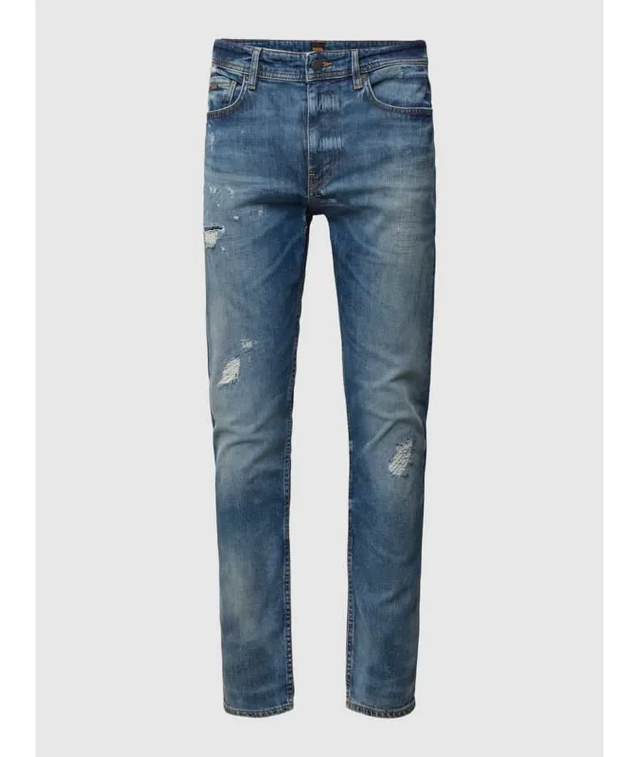 obrazek 1 Jeansy o kroju tapered fit z wpuszczanymi kieszeniami