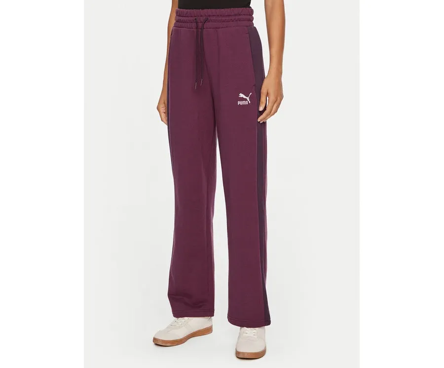 obrazek 1 Puma Spodnie dresowe T7 High Waist Track 626798 44 Bordowy Regular Fit